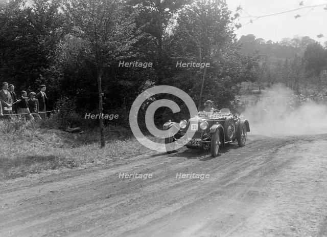 Frazer-Nash TT, Bugatti Owners Club Hill Climb, Chalfont St Peter, Buckinghamshire, 1935. Artist: Bill Brunell.