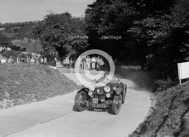 Frazer-Nash TT replica of Midge Wilby competing in the VSCC Croydon Speed Trials, 1937. Artist: Bill Brunell.