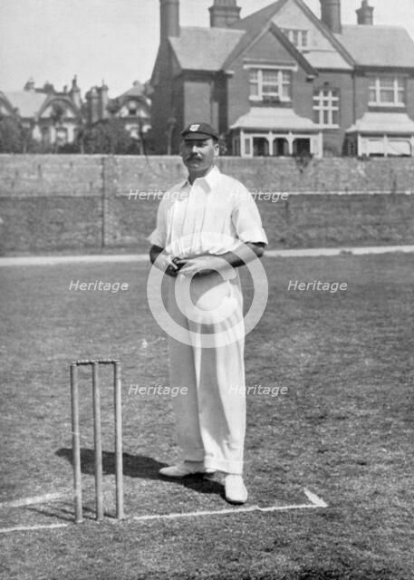 Fred Tate, Sussex and England cricketer, c1899. Artist: Hawkins & Co