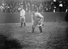 Fred Blanding, Cleveland Al, at National Park, Washington, D.C. (Baseball), 1913. Creator: Harris & Ewing