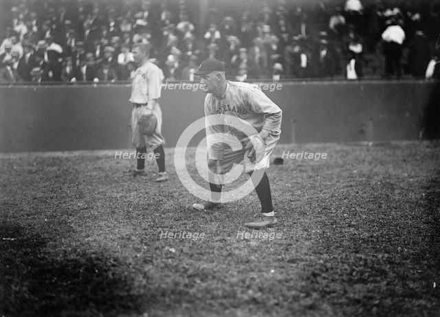 Fred Blanding, Cleveland Al, at National Park, Washington, D.C. (Baseball), 1913. Creator: Harris & Ewing.