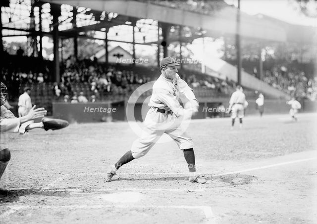 Fred Carisch, Cleveland Al, at National Park, Washington, D.C. (Baseball), 1913. Creator: Harris & Ewing.