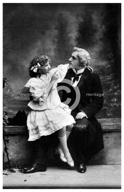 Fred D Daviss and Flossie Hale Daviss, actors, c1890-1919(?). Artist: Unknown