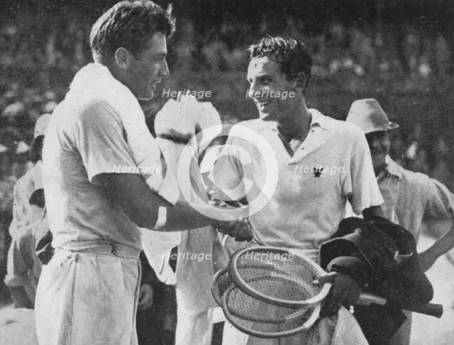 Fred Perry and FX Shields, 1934. Artist: Sport & General