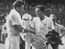 Fred Perry and FX Shields, 1934. Artist: Sport & General