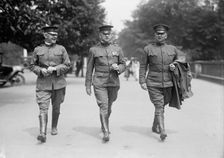 Fred R. Brown, Lt. Col. Sherer; Brown; Major Joseph Compton Castner, 1917. Creator: Harris & Ewing