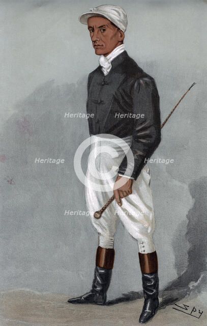Fred Rickaby, English jockey 1901.Artist: Spy