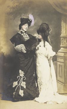 Fred Sinclair in drag and Gracie Whiteford pose in character, 1907. Creator: Unknown