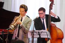 Freddie Gavita and Conor Chaplin, Watermill Jazz Club, Dorking Surrey, 24 Sept 2019. Creator: Brian O'Connor