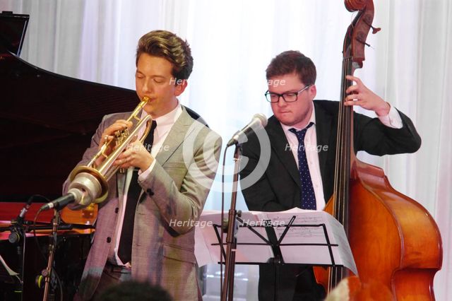 Freddie Gavita and Conor Chaplin, Watermill Jazz Club, Dorking Surrey, 24 Sept 2019. Creator: Brian O'Connor.