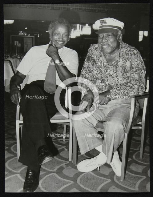 Freddie Green and Count Basie at the Grosvenor House Hotel, London, 1979. Artist: Denis Williams