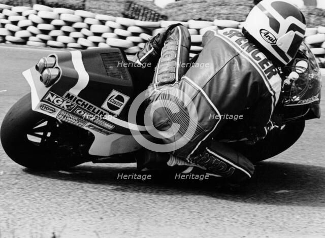 Freddie Spencer on a Honda NS500, Belgian Grand Prix, Spa, Belgium, 1982. Artist: Unknown