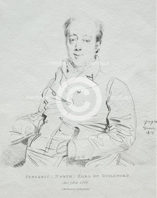 Frederic 5th Earl of Guilford, 1815. Creator: Jean-Auguste-Dominique Ingres (French, 1780-1867).