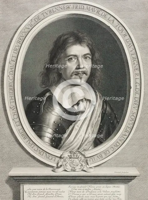 Frédéric-Maurice de la Tour d'Auvergne, Duc de Bouillon, between circa 1655 and circa 1656. Creator: Robert Nanteuil.