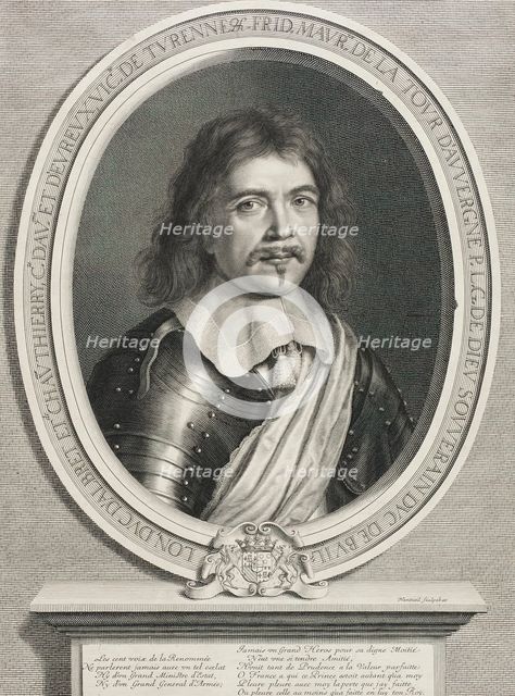 Frédéric-Maurice de la Tour d'Auvergne, Duc de Bouillon, between circa 1655 and circa 1656. Creator: Robert Nanteuil.