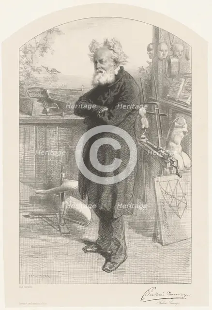 Frédéric Sauvage, 1853. Creator: Paul Gavarni.
