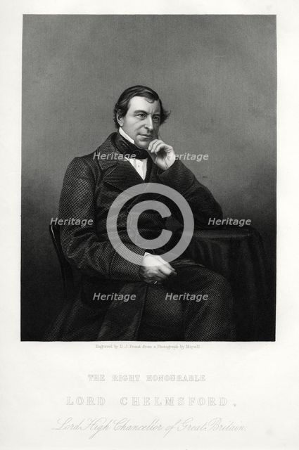 Frederic Thesiger, 1st Baron Chelmsford, English jurist and politician, c1880.Artist: DJ Pound