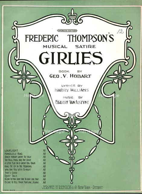 'Frederic Thompson's Musical Satire "Girlies"', 1911.  Creator: Unknown.