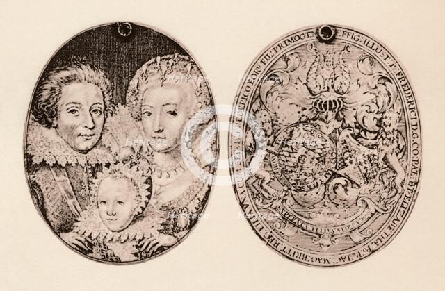 'Frederick of Bohemia, Elizabeth Stuart, and their son, Frederick Henry', 1621, (1904). Artist: Daniel Mytens.