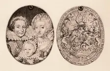 Frederick of Bohemia, Elizabeth Stuart, and their son, Frederick Henry 1621, (1904). Artist: Daniel Mytens
