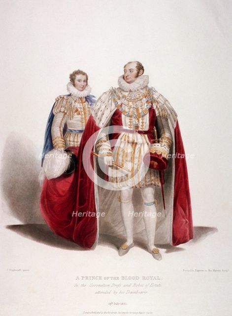 Frederick Augustus, Duke of York in the coronation dress and robes of estate, 1824. Artist: Samuel William Reynolds