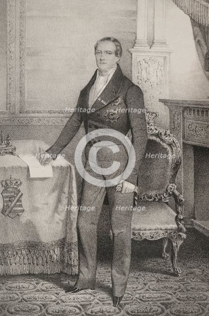 Frederick Augustus II of Saxony, (1797-1854), King of Saxony (1836-1854), 1852. Creator: Adolfo Martinez.