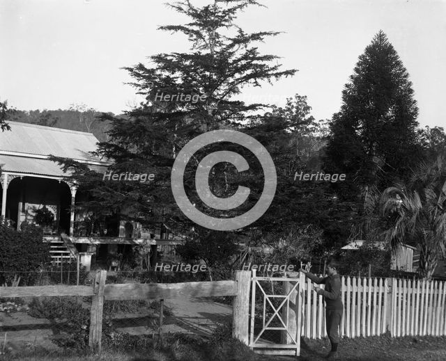 Frederick George Walker at unknown house possibly his home, c1900s. Creator: Robert Augustus Henry L'Estrange.