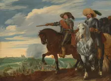 Frederick Henry and Ernst Casimir of Nassau-Dietz at the Siege of s Hertogenbosch, c.1629-c.1635. Creator: Pauwels van Hillegaert I