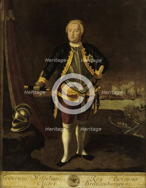 Frederick I of Prussia (Fridericus Wilhelmus Rex Borussiae Elector Brandenburgensis). Artist: Busch, Georg Paul (?-1756)