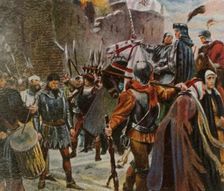 Frederick I, Margrave of Brandenburg, brings down the Quitzows, 1414, (1936). Creator: Unknown