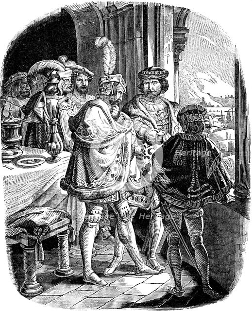 Frederick I' Meal in Heidelberg Castle 1462, 1840.