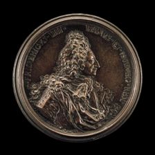 Frederick IV, 1671-1730, King of Denmark and Norway 1699 [obverse], 1708. Creator: Antonio Montauti