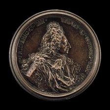 Frederick IV, 1671-1730, King of Denmark and Norway 1699 [obverse], 1708. Creator: Antonio Montauti