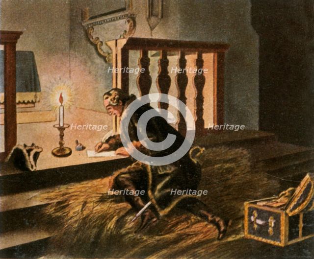 Frederick II in the village church at Elsnig...after the Battle of Torgau, 3 November 1760, (1936). Creator: Unknown.