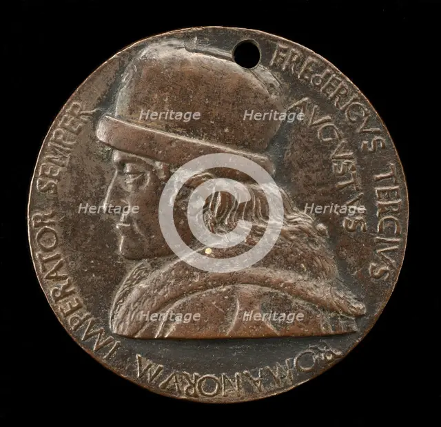 Frederick III, 1415-1493, Holy Roman Emperor 1452 [obverse], 1468/1469. Creator: Bertoldo di Giovanni.