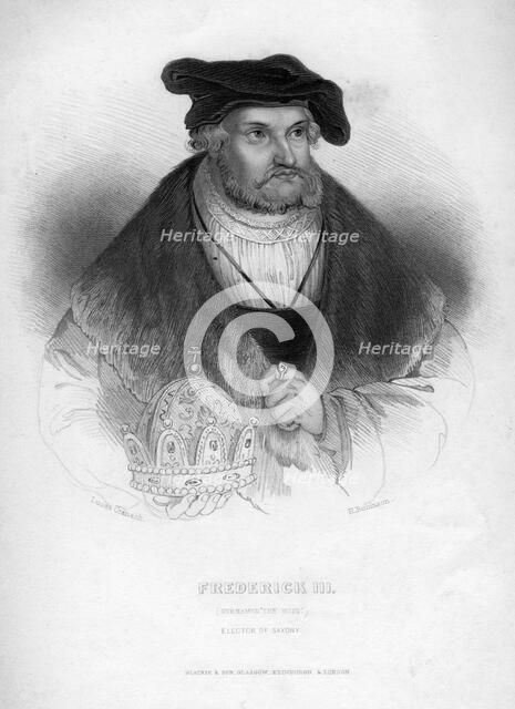 Frederick III, Elector of Saxony, (1463-1525).Artist: H Robinson