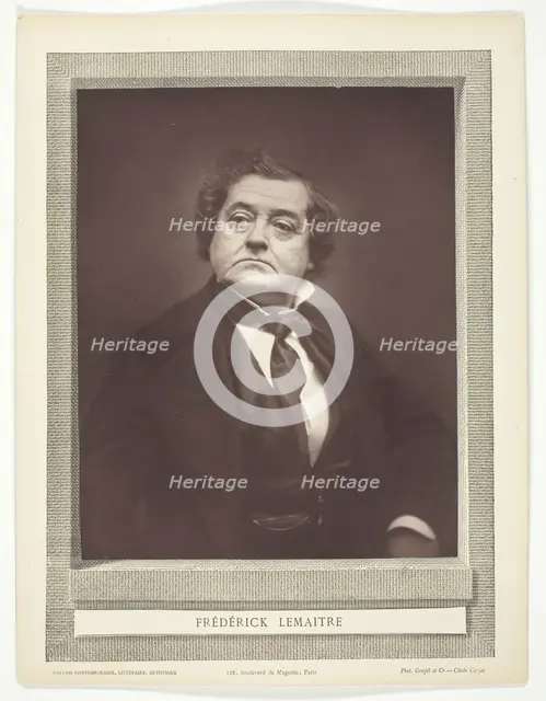 Frédérick Lemaître (French actor and playwright, 1800-1976), c. 1876. Creator: Etienne Carjat.