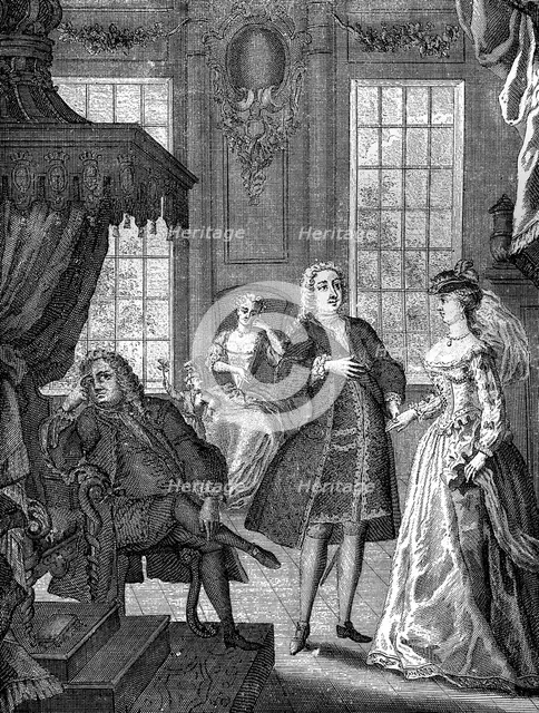 'Frederick Prince of Wales and the Princess Augusta of Saxe-Gotha', 1736. Artist: Unknown
