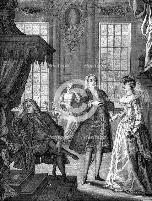 'Frederick Prince of Wales and the Princess Augusta of Saxe-Gotha', 1736. Artist: Unknown