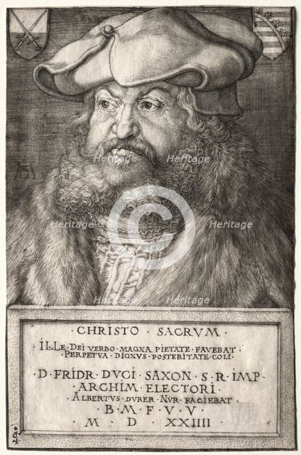 Frederick the Wise, Elector of Saxony, 1524. Creator: Albrecht Dürer (German, 1471-1528).