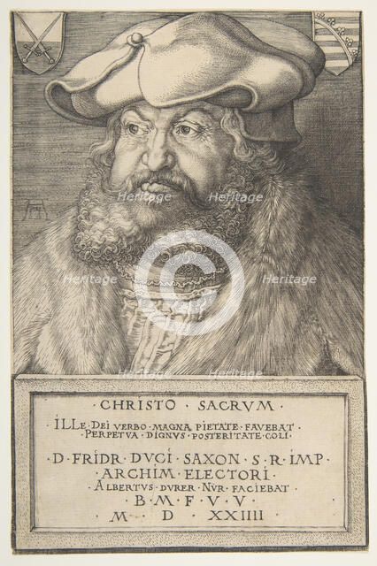 Frederick the Wise, Elector of Saxony, 1524. Creator: Albrecht Durer.