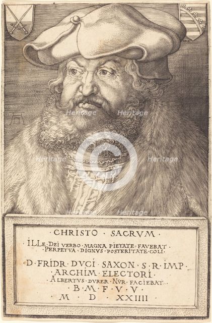 Frederick the Wise, Elector of Saxony, 1524. Creator: Albrecht Durer.