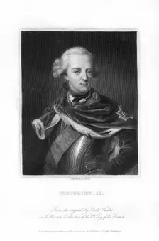 Frederick the Great, King of Prussia, (1836).Artist: E Scriven