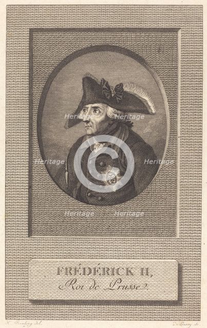 Frederick the Great, King of Prussia. Creator: Nicolas Delaunay.