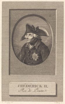 Frederick the Great, King of Prussia. Creator: Nicolas Delaunay