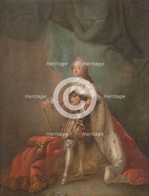 Frederick V, 1723-66, King of Denmark and Norway, mid-late 18th century. Creator: Workshop of Carl Gustaf Pilo.