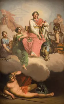 Frederik V as Patron of Science and the Arts, 1787. Creator: Nicolai Abraham Abildgaard