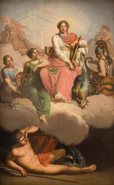 Frederik V as Patron of Science and the Arts, 1787. Creator: Nicolai Abraham Abildgaard