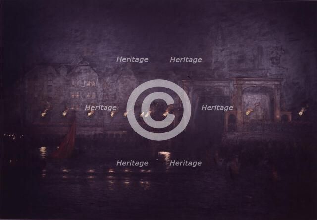 Frederik VII's funeral on 2 December 1863, 1889. Creator: Carl Ludvig Locher.