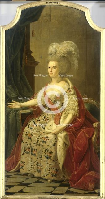 Frederika Sophia Wilhelmina of Prussia (1751-1820), Wife of Prince Willem V, 1770. Creator: Benjamin Samuel Bolomey.